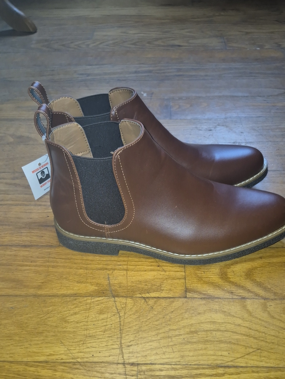 New Deer Stags Men's 7M Brown Chukka Boots - Smooth Leather/ Memory Foam